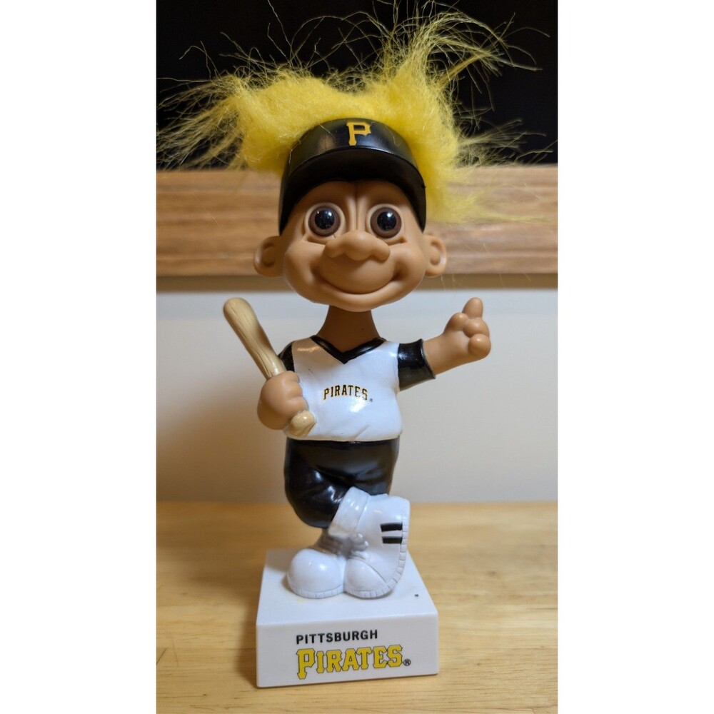 Vintage 1992 Russ Berrie MLB Pittsburgh Pirates Good Luck Troll bobblehead.  NEW